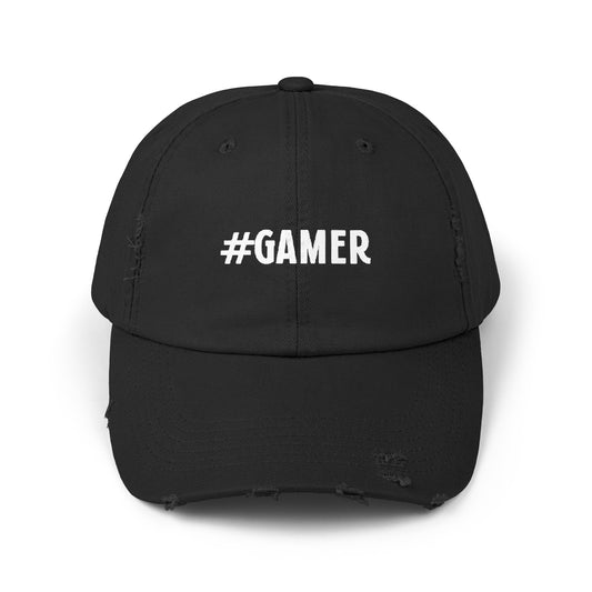 #GAMER Distressed Cap