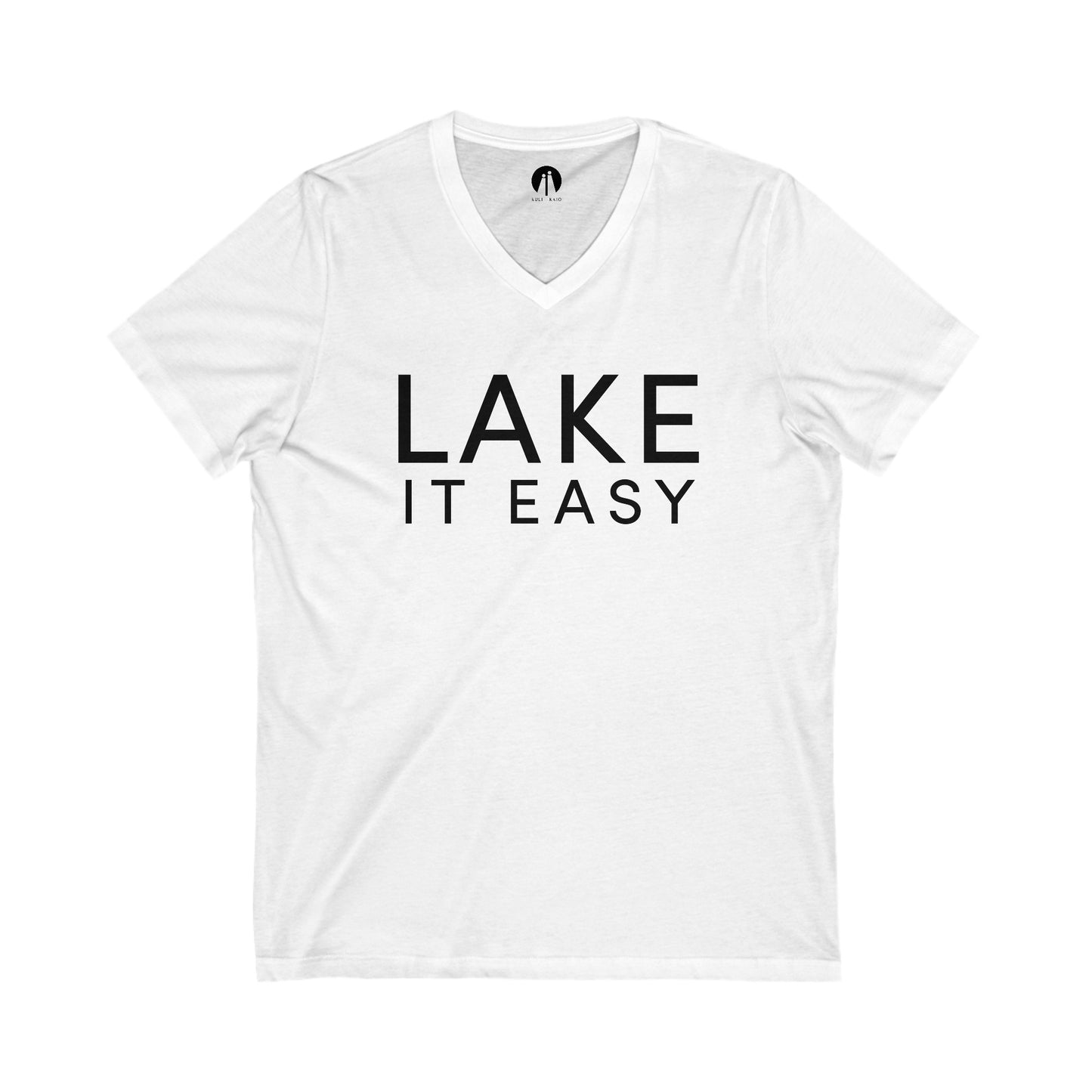 LAKE IT EASY Adult Unisex V-Neck Tee