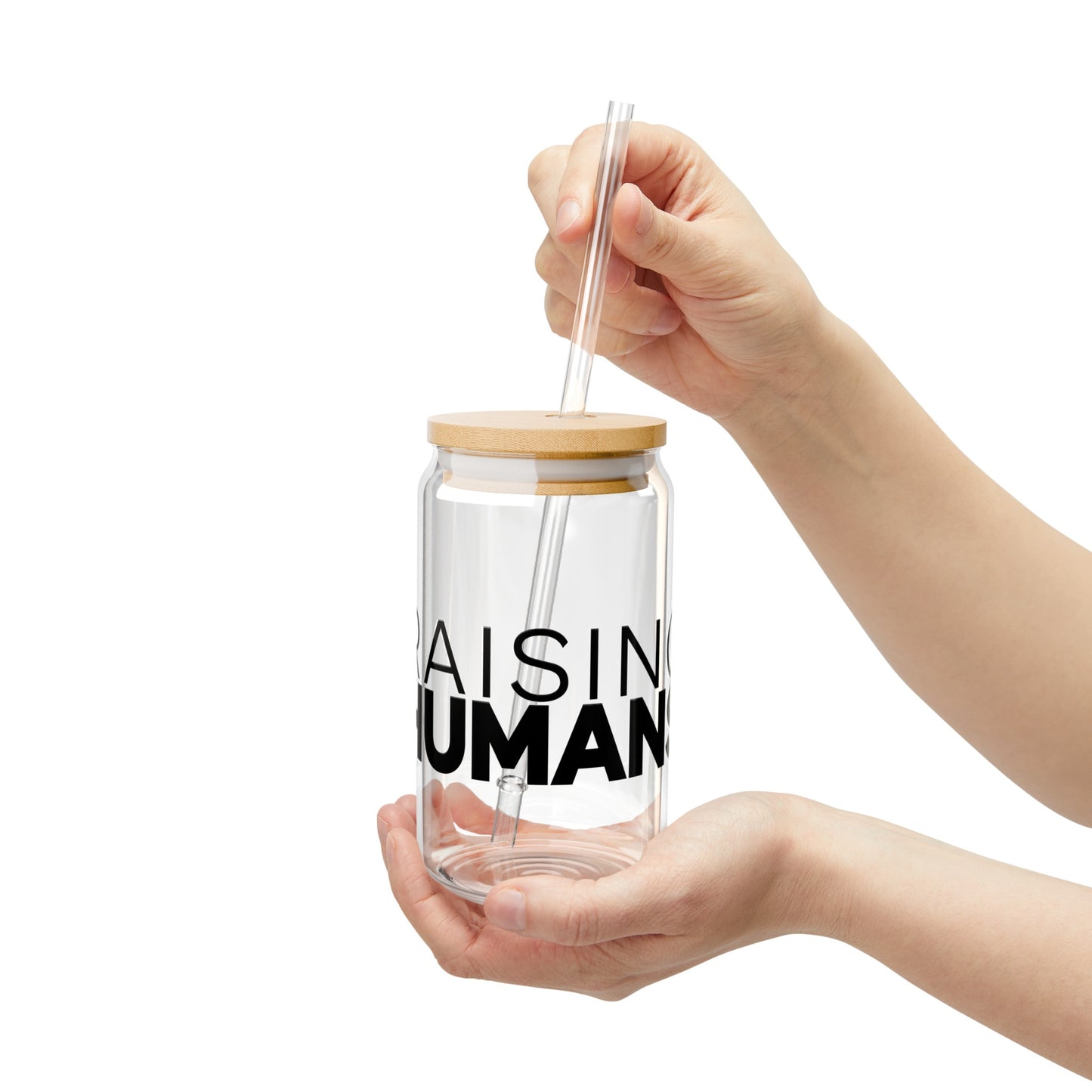 RAISING HUMANS Sipper Glass