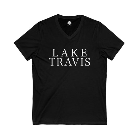 LAKE TRAVIS Adult Unisex V-Neck Tee